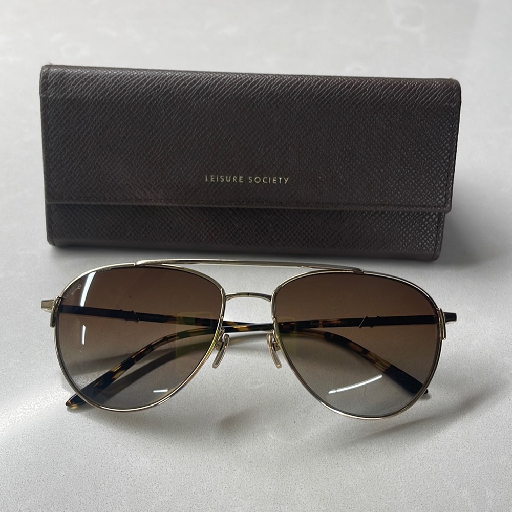 Leisure Society “Adriana” gold sunglasses